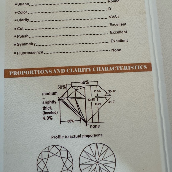 Stunning 2 carat engagement ring. Size 7 NEW - Picture 6 of 9